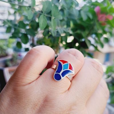 خاتم فضة لوتس