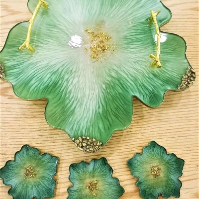 صينية ريزن + 3 كوستر 