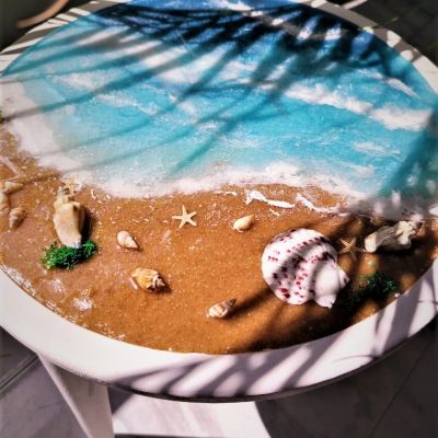 طاولة جانبية ريزن شكل البحر