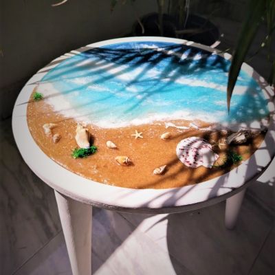 طاولة جانبية ريزن شكل البحر