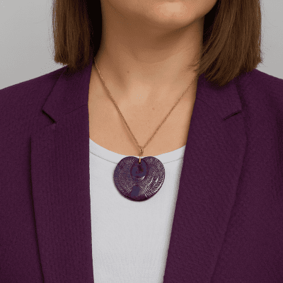 Ceramic & copper necklace 