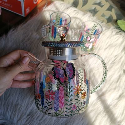 طقم شاي زجاج ٢ 