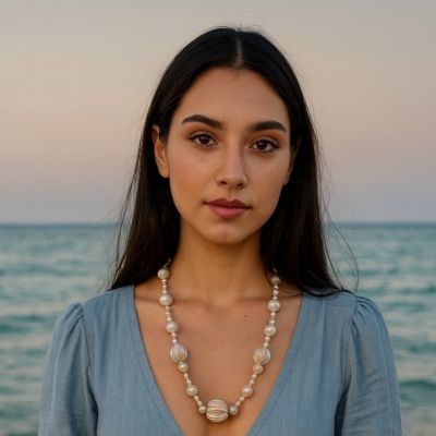 قلادة كروشيه نسيم المحيط