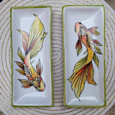 Hand painted ceramic plate