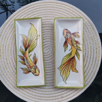 Hand painted ceramic plate