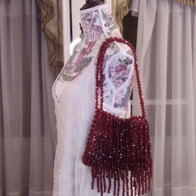 Handmade crystal bag 