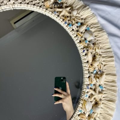 مراية مكرمية – ديكور صيفي