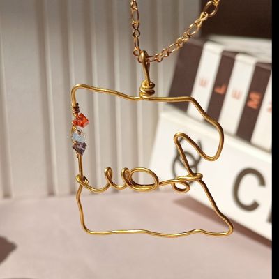 سلسلة نحاس مميزة بدلاية على شكل خريطة مصر 