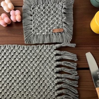 Macramé Set (Placemat + Coaster)