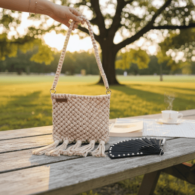 شنطة مكرمية