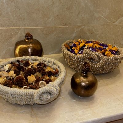 سلة ديكوريه يدوية