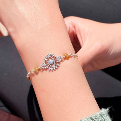 أنسيال فضة مع أحجار 