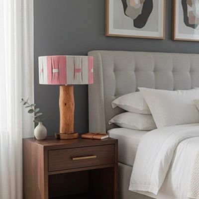 اباجورة نور الخيوط  -  بينك & لبني 