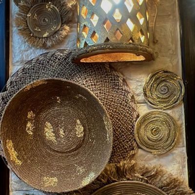 حائط ديكورى بأعمال المكرميه