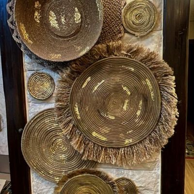 حائط ديكورى بأعمال المكرميه