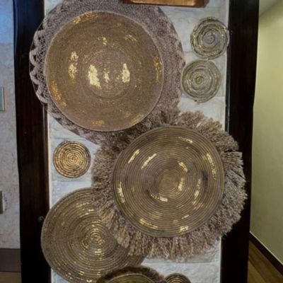 حائط ديكورى بأعمال المكرميه