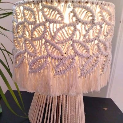 اباجورة قصيرة مكرمية ستايل بوهو