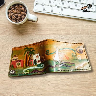 محفظه جلد طبيعي برسم نوبي 