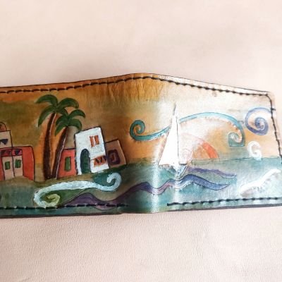 محفظه جلد طبيعي برسم نوبي 