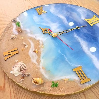 ساعة ريزن شكل البحر 45 سم
