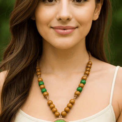 Rustic Green Harmony Necklace 