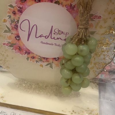 A bunch of green grapes soap