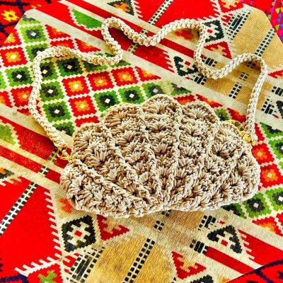 شنطة كروشيه صدفه