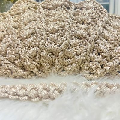 شنطة كروشيه صدفه