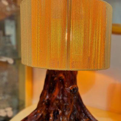 اباجورة شعلة خشبية 