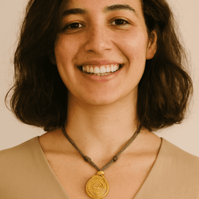 Golden Spiral Pendant  Necklace 