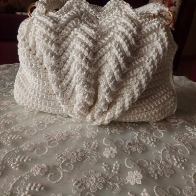 شنطه كروشيه صدفه