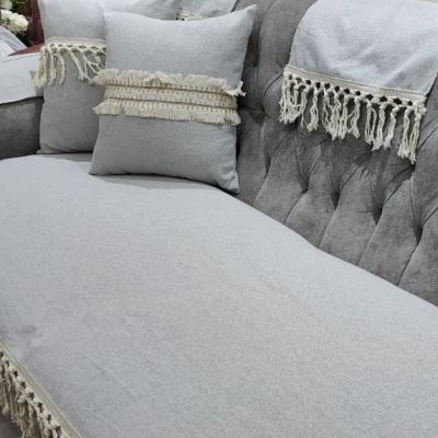 طقم كفرات كنب يدوي بلمسة ماكرمية