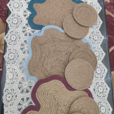 طقم كوستر الوردة 