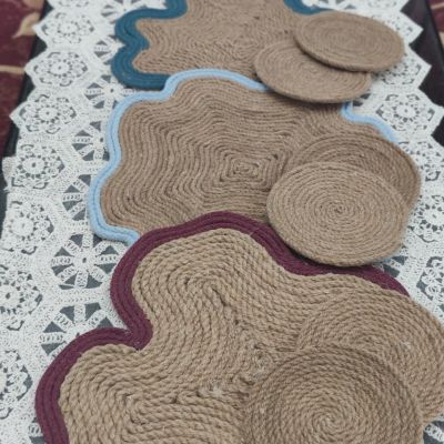 طقم كوستر الوردة 