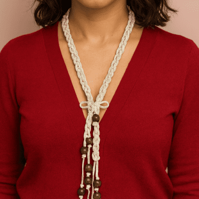 Boho Braided Rope Necklace 