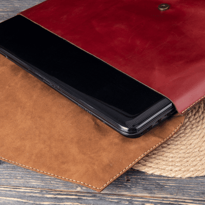 Pull-Up Leather Laptop Sleeve