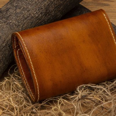 Hand-carved women's wallet