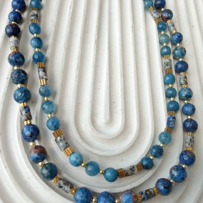 كوليه عقيق أزرق