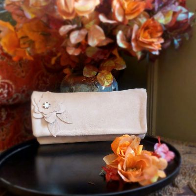 كلاتش حريمى جلد طبيعي شمواه 