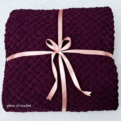 بطانية بافي بلون المارون