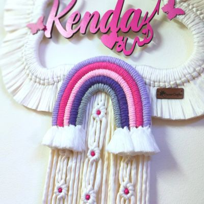 Cloud macrame wall hanging decor 
