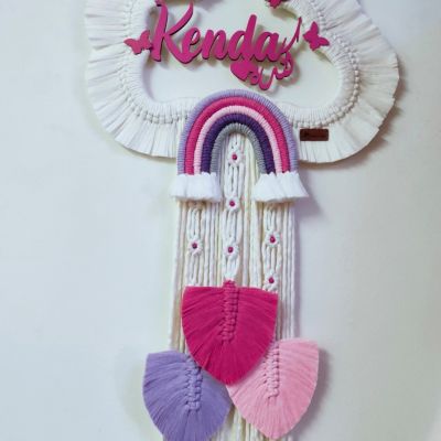 Cloud macrame wall hanging decor 