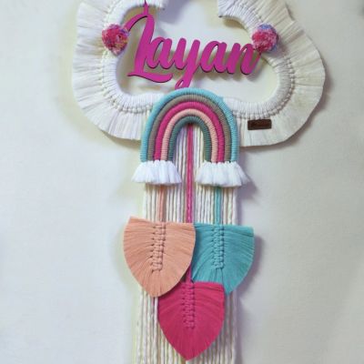 Cloud macrame wall hanging decor 