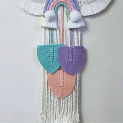 Cloud macrame wall hanging decor 