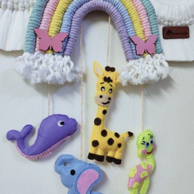 Cloud macrame wall hanging decor 