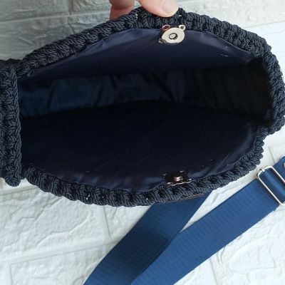 شنطه كروشيه بخيط المكرميه 