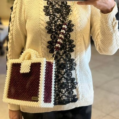 شنطه كريستال مع لولى 