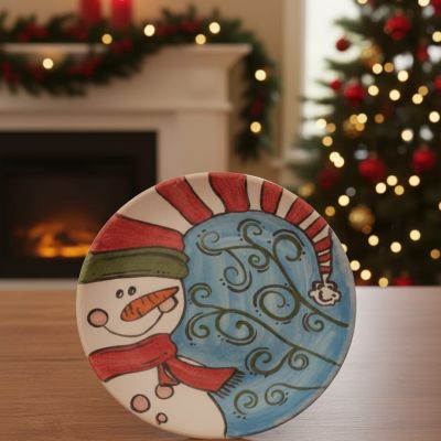 طبق خزفى مزخرف للكريسماس