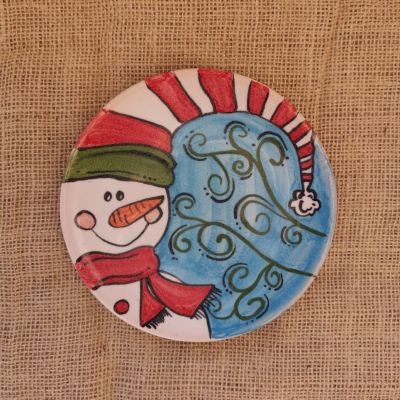 طبق خزفى مزخرف للكريسماس