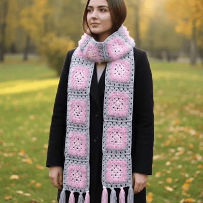 اسكارف كروشية 